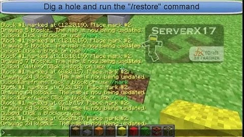 MineCraft Custom Server Development Tests - Anti Grief Restore Command