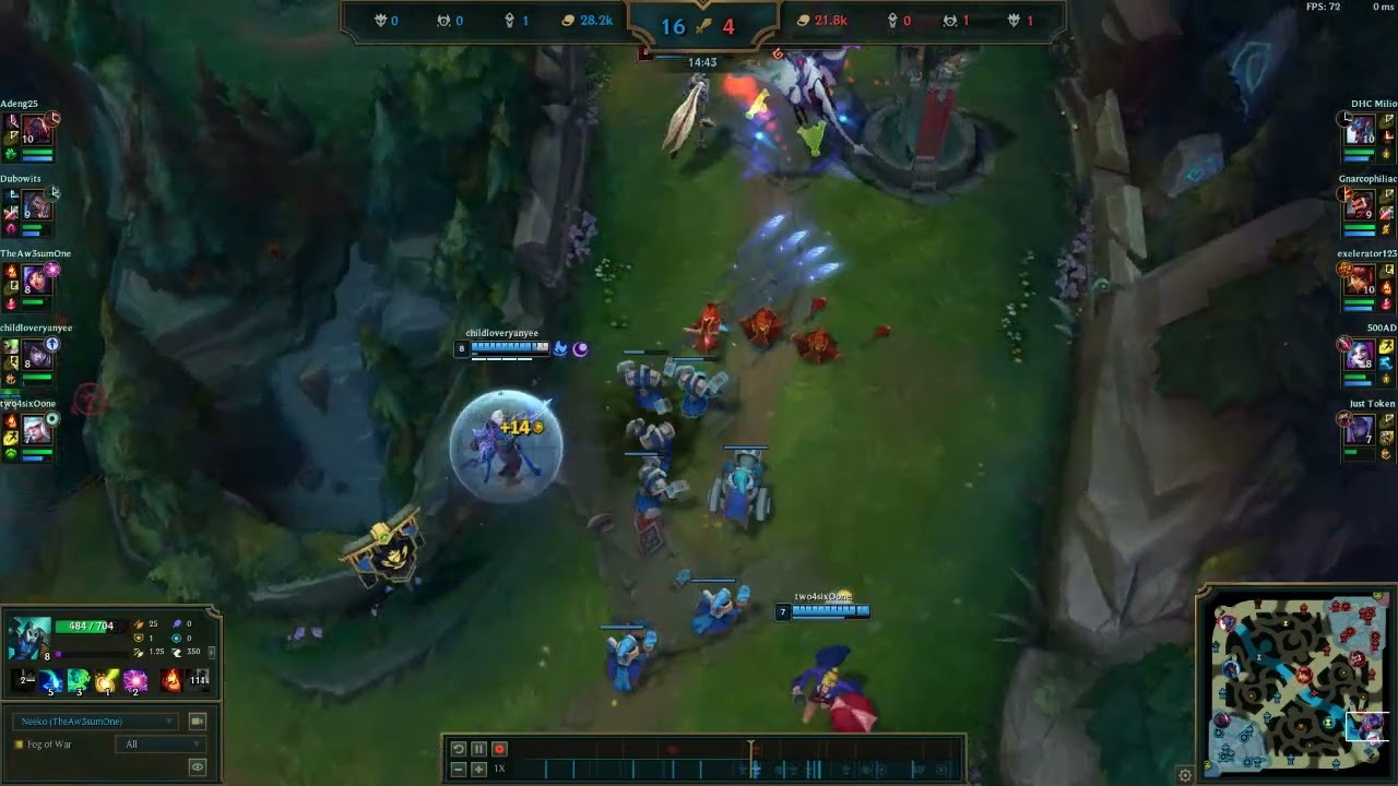 Easy Lane Gank Neeko 13.9