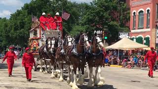 Circus World’s Dave Soloutos plays steam calliope in Baraboo Big Top Parade