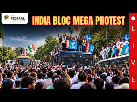 LIVE: INDIA Bloc Delhi Protest | Rahul Gandhi | Oppn escalates demand for CEC Gyanesh's resignation