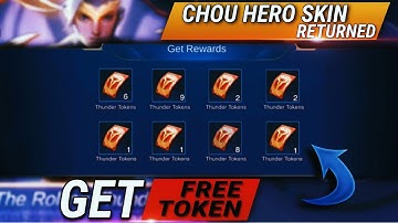 CLAIM 30 FREE THUNDER TOKEN CHOU EVENT / GET FREE DRAWS / MOBILE LEGENDS