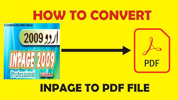 How to convert Inpage file to Pdf file