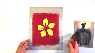 Mono printing with stencils