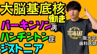 超絶わかりやすい！！脳の働き 大脳基底核 パーキンソン病 チック症 ジストニア 神経の生理13【解剖生理学59】【臨床医学】【病理学】