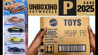 Hot Wheels 2025 P Case Unboxing | Full 72 Cars | Mainline Diecast Collection