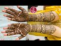 Bridal mehendi tutrorial step by step with bold lotus  grid  mehedi by nowrin