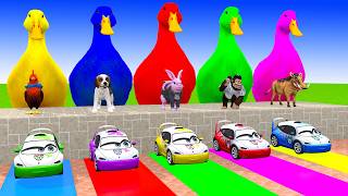 Long Slide Game With Cow Elephant Gorilla Hippopotamus Tiger 3d Animal Game Funny 3d Animals screenshot 4