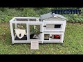 Petscosset RAB14 Deluxe Rabbit Hutch: Spacious, Mobile &amp; Weatherproof Shelter for Small Pets