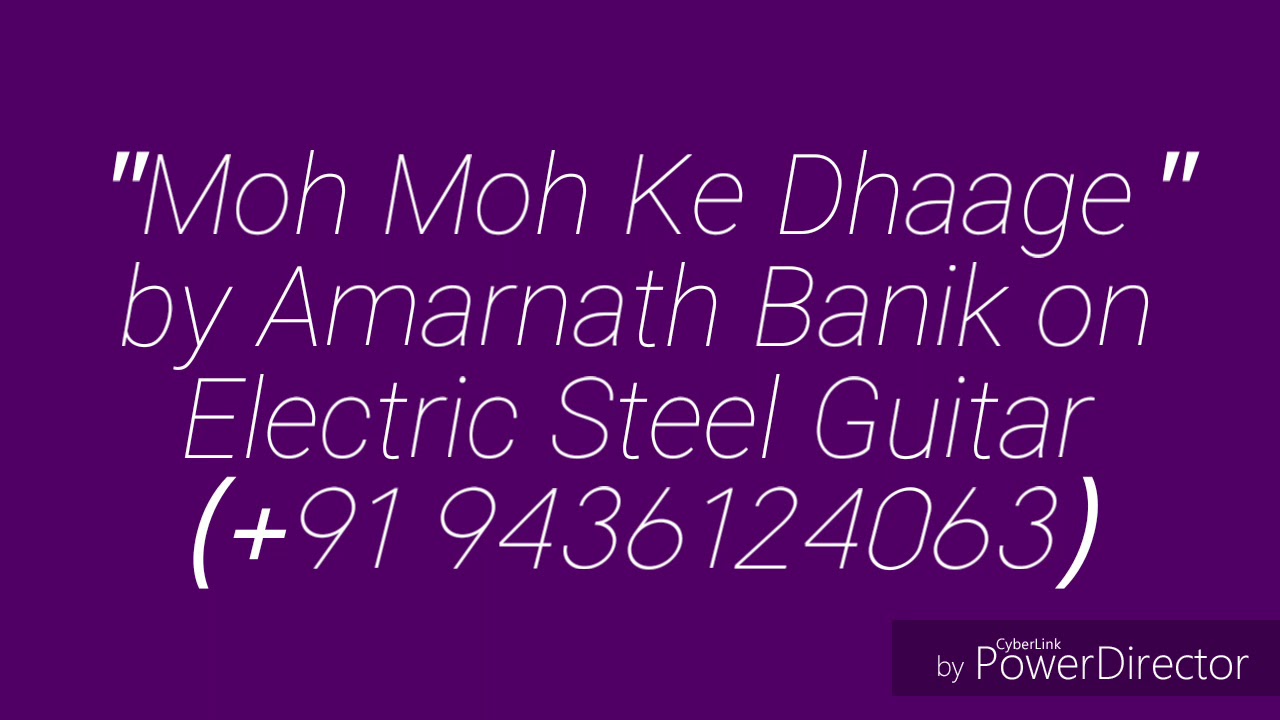 Moh Moh Ke Dhaage // Monali Thakur // Instrumental Cover // Amarnath Banik // Electric Steel Guitar