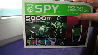 SPY 5000m moto alarm system review (part 1 RUS)