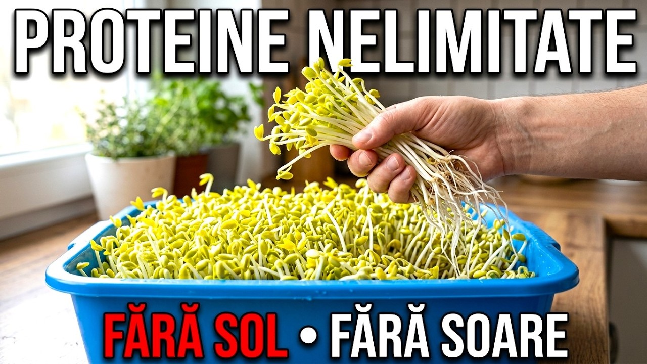 Cultivă proteine nelimitate într-un coș de gunoi. Fără sol. Fără lumină solară. Montaj în 5 minute