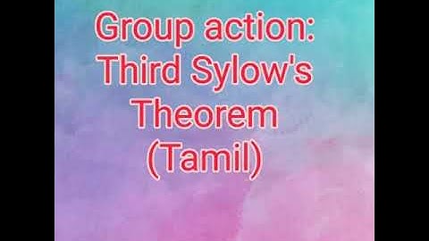 Group actions: Third Sylow’s Theorem
