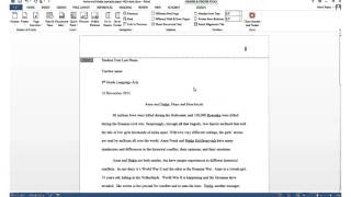 MLA Format Screencast