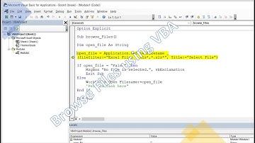 Browse file using VBA