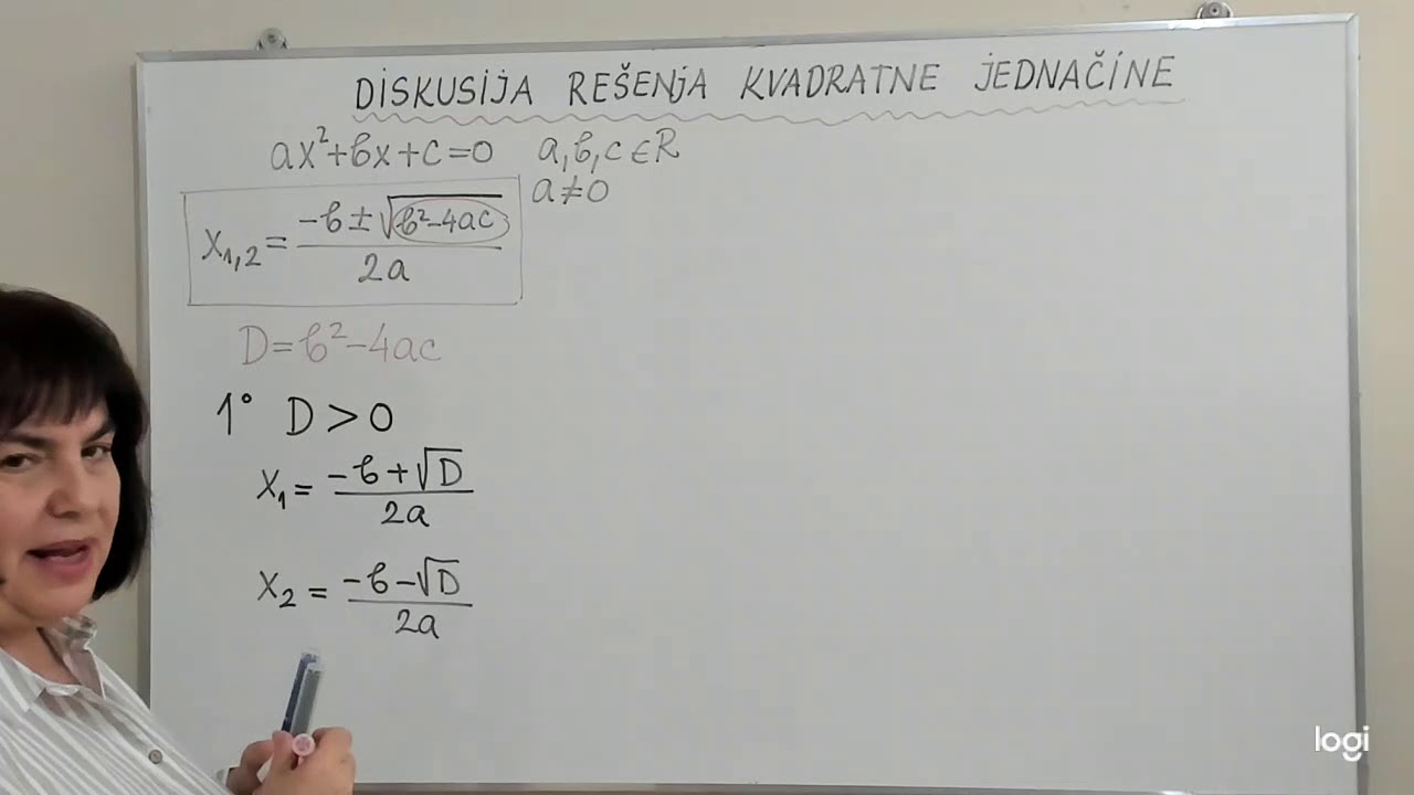 Diskusija rešenja kvadratne jednačine