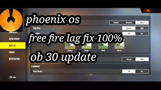 phoenix os // free fire // lag fix// problem with// ob30 update 100% fix screenshot 5