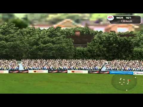 EA Cricket 2005 Gameplay - Advanced SIX Hit On The Leg Side