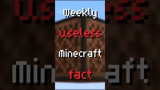 Weekly useless Minecraft fact #minecraft #gaming #trending