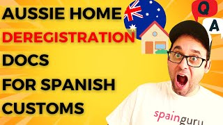 Document for De-registration for Spanish Customs Clearance