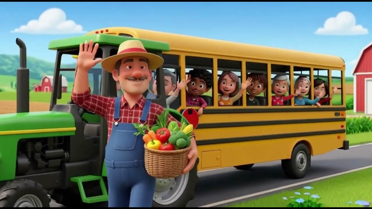 The Wheels On The Bus – Around The Busy Town 🚌