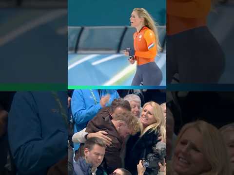 🥰 Quand Jake Paul célèbre la victoire de sa fiancée #JeuxOlympiques #MilanoCortina2026 #Olympics