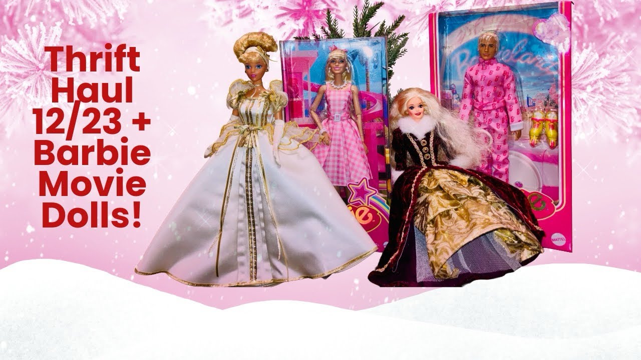 90’s Cinderella & Barbie Movie Dolls Christmas Eve Gift Reveal! Thrift store finds Unboxing 
