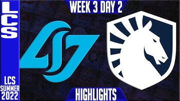CLG vs TL Highlights | LCS Summer 2022 W3D2 | Counter Logic Gaming vs Team Liquid