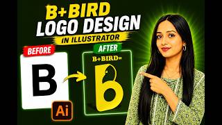 B Letter Bird Logo Design in Illustrator | Illustrator Tutorial 2026 #illustrator #logo #design