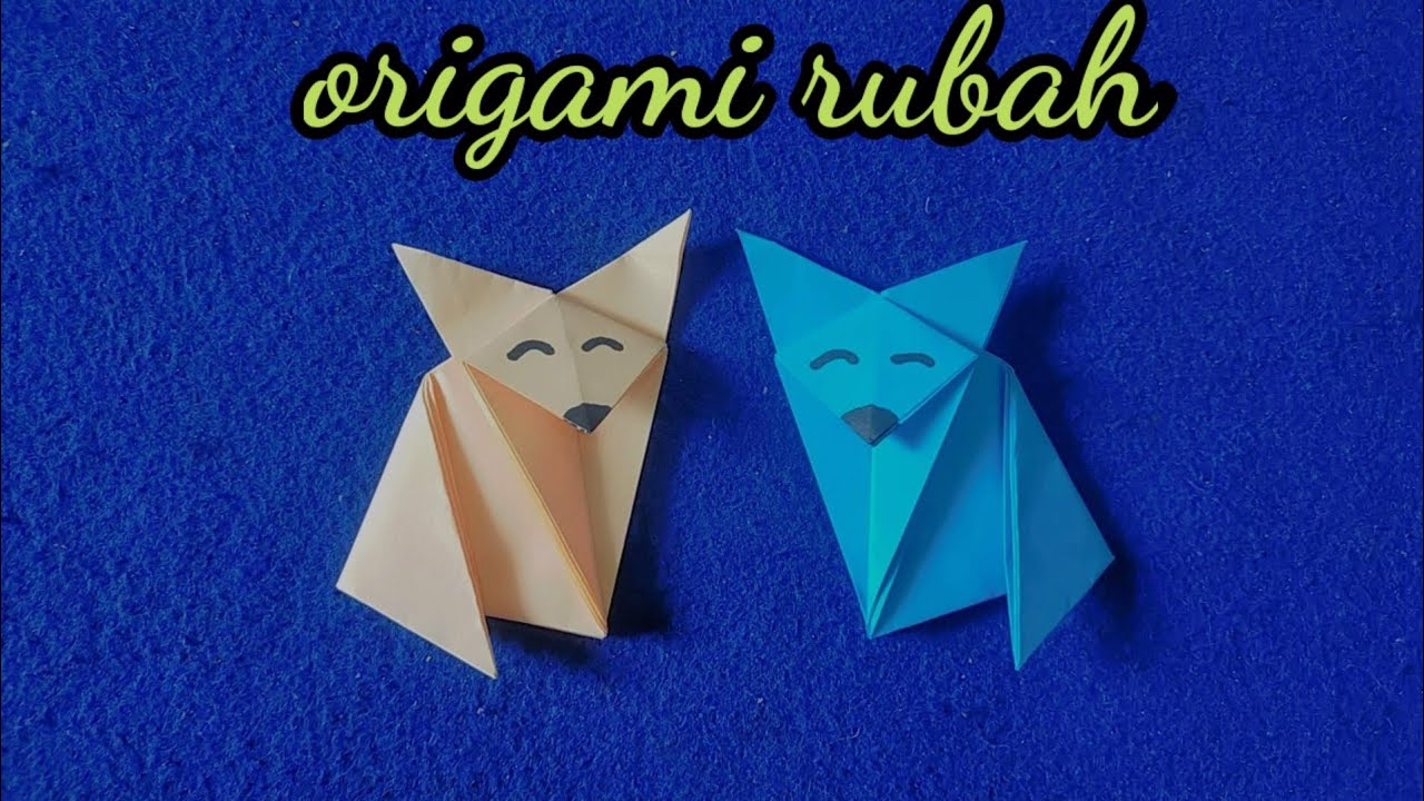 cara membuat origami rubah II origami hewan YouTube