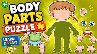 Kids Body Parts  puzzle 🧩 HumanBody Parts in Fun Way👶✨#puzzle#art #creative 