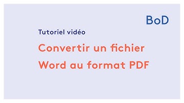 Convertir un fichier Word au format PDF – Comment ça marche ?