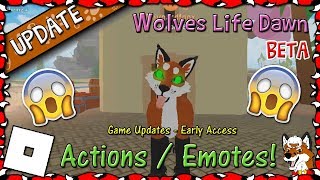 ROBLOX | Wolves Life Dawn BETA - Actions/Emotes! #14 | HD