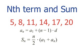 Arithmetic Sequences Made Easy - Find the Nth Term & Sum