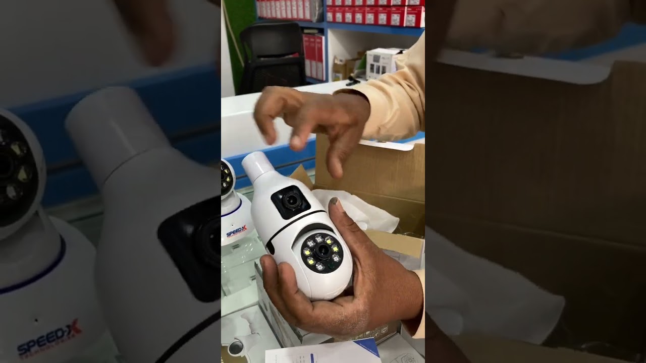 Dual Lens Wi-Fi Bulb Holder Camera 