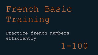 Practice French 🇫🇷 numbers from 1-100 (Listening)