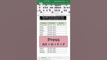CREATE BARCODE IN EXCEL IN JUST 30 SECONDS #Shorts #excel #exceltips #finance #theexcellenttech