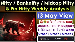 Midcap Nifty Prediction | NIFTY prediction & BANKNIFTY analysis for tomorrow | 13 May Monday