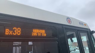 NYCT Bus: 2015-2016 NovaBus LFS #8105 on the Bx38 (Snow Loaner)