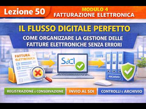 Video Lezione 50 – Il flusso digitale perfetto della fatturazione elettronica | Metodo per non sbagliare