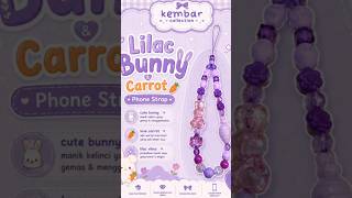 Tutorial Lilac Bunny & Carrot Phone Strap || easy diy #kembarcollection123