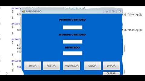 CUATRO OPERACIONES BASICAS(SUMA,RESTA,MULTIPLICACION,DIVISION)- C#