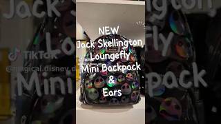 NEW Jack Skellington Holographic Mini Backpack & Ears #disney #epcot #loungeflydisney  #minnieears