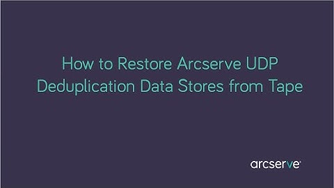 How to Restore Deduplication Data Stores from Tape
