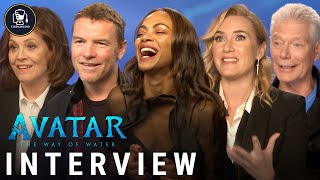 Avatar 2 Interviews Kate Winslet, Zoe Saldaña, Sam Worthington, Sigourney Weaver & Stephen Lang