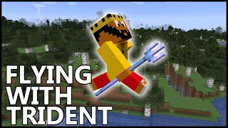 How To Fly Using TRIDENT In Minecraft