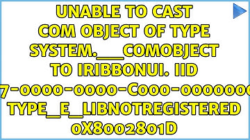Unable to cast COM object of type System.__ComObject to IRibbonUI. IID...