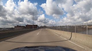 Topeka, Kansas - Driving the North Kansas Avenue Bridge