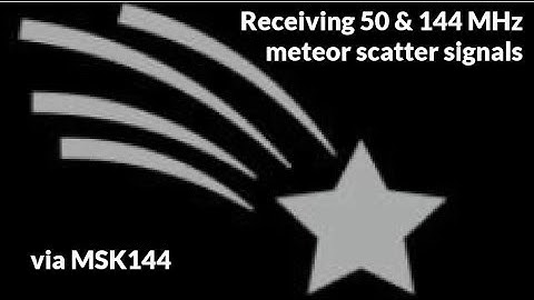 Meteor scatter magic MSK144 on VHF