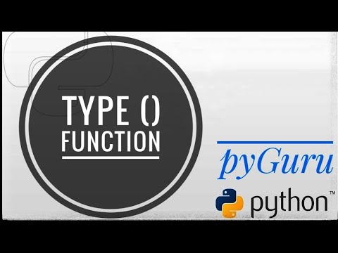 pyBasics 15 | Type function in python | pyGuru