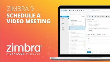 Zimbra Modern UI Demo - Schedule a Video Meeting